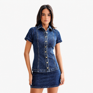 Denim Two-piece Set | lifestyle context