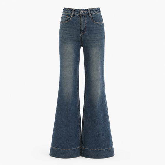 Flared Denim Trousers