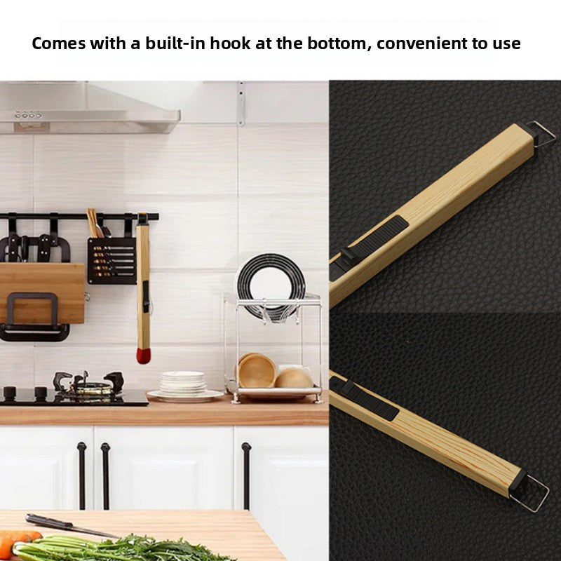 Slim matchstick shaped kitchen lighter with a slide button on the body