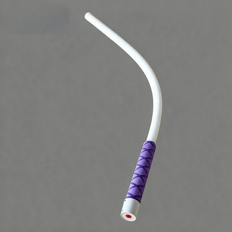 Bendable silicone work light shaped into a loop showing even light output