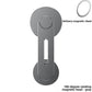 Gray ZF013 180 degree rotating magnetic head phone mount arm with magnetic ring sheet on white