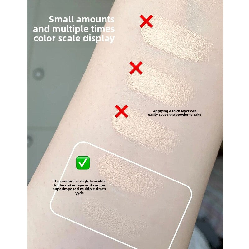 Arm swatches showing thin buildable layers of the cream highlighter