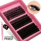Tray of 300 black DIY single lash clusters with the included tweezers