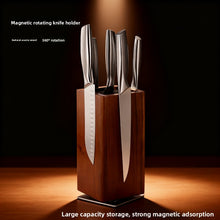Multifunctional Rotating Wood Knife Holder