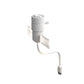 White cylinder slide projector with a flexible USB arm and side slide holders on a white background