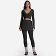 Wrap Top, Leggings and Skirt, Black