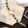 Emerald green and white noodles