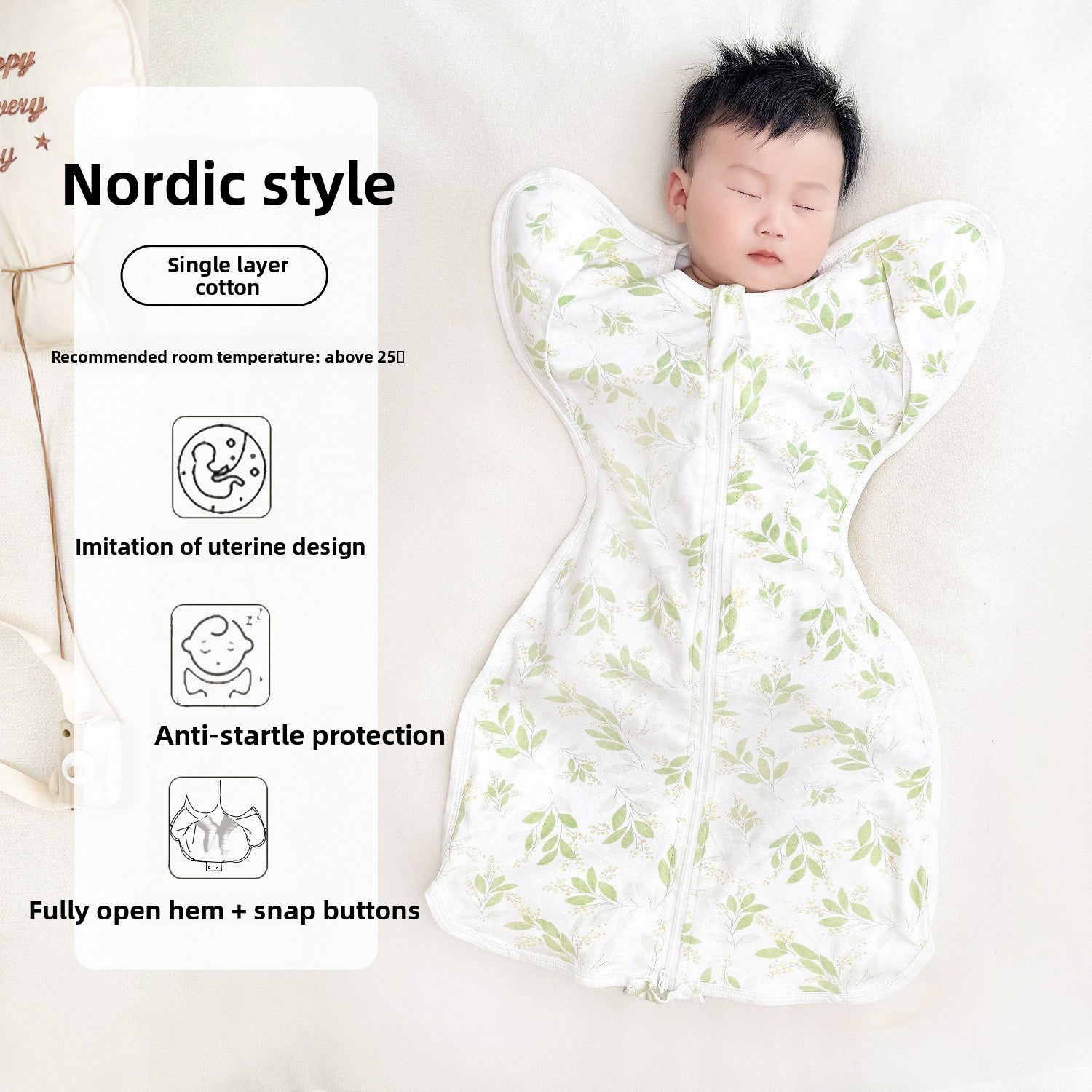 Baby Swaddle Sleeping Bag | product flat lay alternate