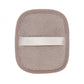 Soft plush reusable makeup remover pad with a satin back strap, single color option