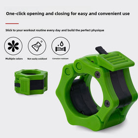 Barbell Collars in Quick Release Snap Lock, Magnetic Buckle and Spring Clip Styles