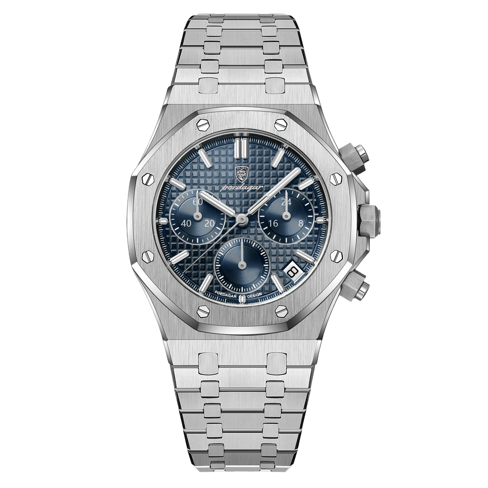 Quartz watch detail highlighting the dial color and matching case ring