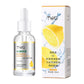 Clear TWG VC essence dropper bottle standing next to its lemon print ingredient carton