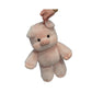 Soft plush animal toy pig character front view in soft pink fabric
