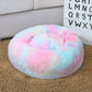 Round Plush Pet Bed Washable Donut Dog Bed