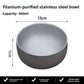 Double wall insulated stainless steel bowl in a grey titanium tone finish shown in full