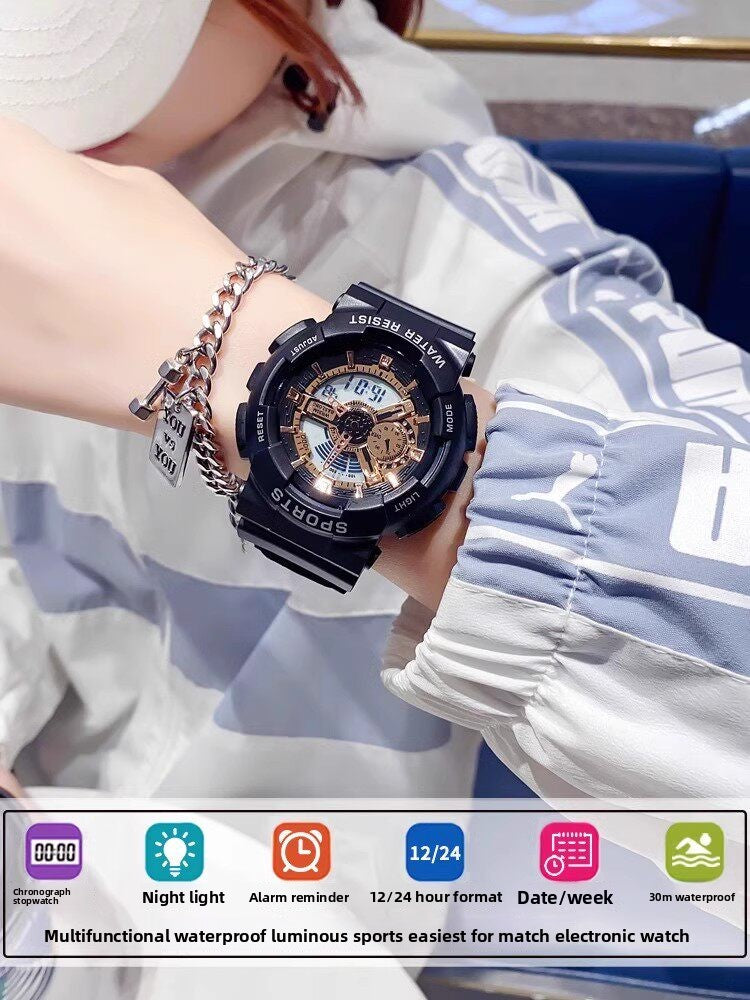 Watch displayed in its retail packaging with instructions