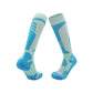 Knee high cushioned ski socks shown as a front and back pair on a white background