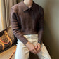 Mens Long Sleeve Polo Knit Sweater