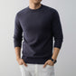 Dark gray slim fit crew neck knit sweater, option photo for size 170 (L)