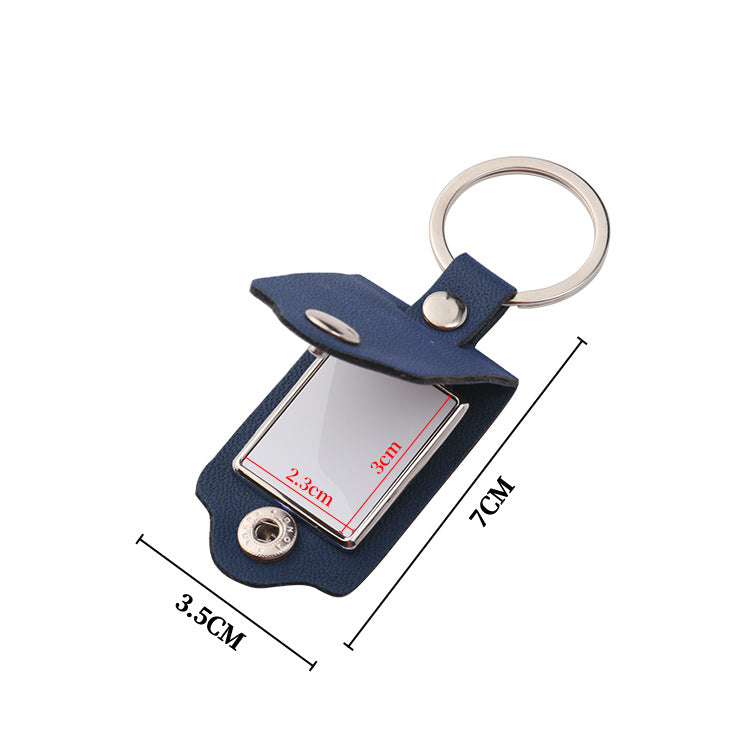 Customizable PU Leather Keychain with Metal Hook | modern interior styled scene