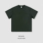 Solid color heavyweight cotton short sleeve tee with a crew neck and loose oversized American fit