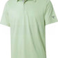 Men's short sleeve polo shirt with a solid body and a printed contrast collar, fitted cut in light polyester