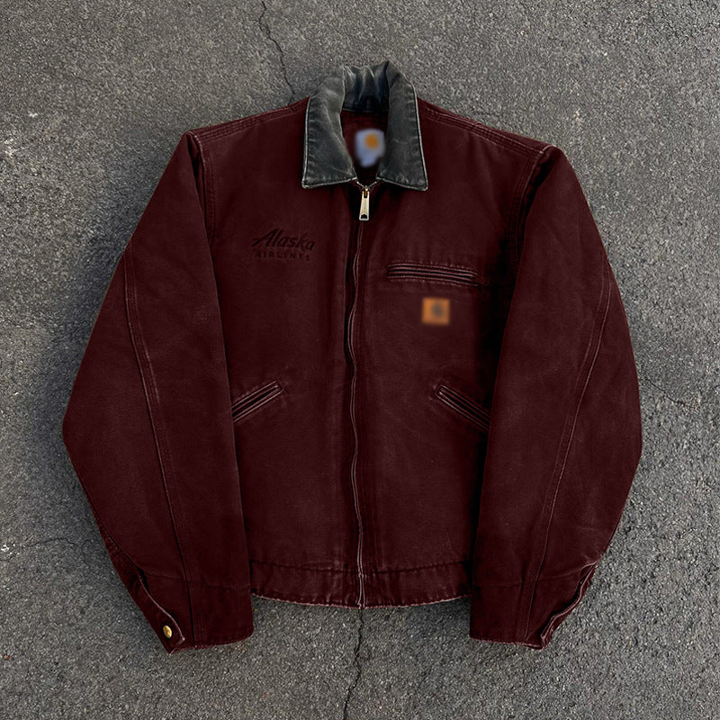 Maroon collared jacket option photo, size XXL