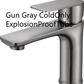 Gunmetal gray single lever faucet, option image labeled Gun Gray ColdOnly ExplosionProofTube