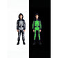 Boy in a black hooded skeleton outfit, white bones by day and green glow at night, Hooded option, 110cm
