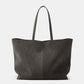 Sandblasted leather single-shoulder tote bag