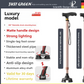 Aluminum walking cane textured massage handle grip version close up view