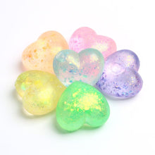 Aurora Glitter Heart Squeeze Toy, Three Designs