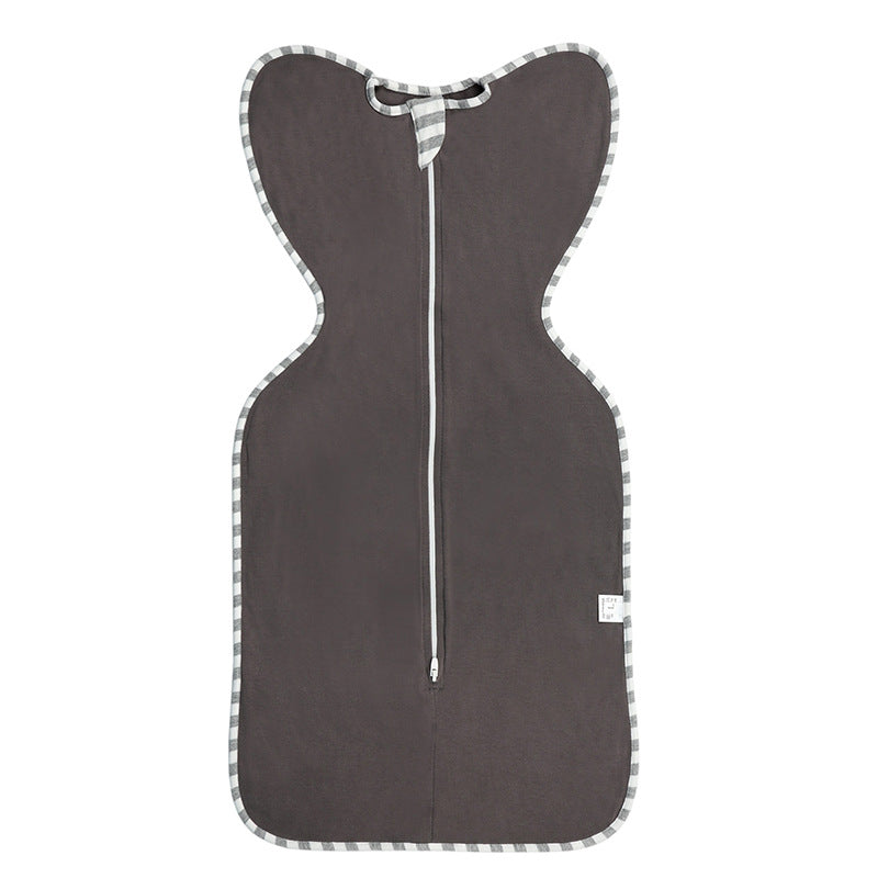 Baby resting in the pure cotton sleeveless swaddle sleeping bag at nap time