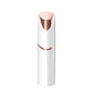 White foil facial hair remover capped and upright on a plain white background