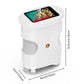 White kids microscope with labels showing 10.5 by 8 by 5 centimeter size