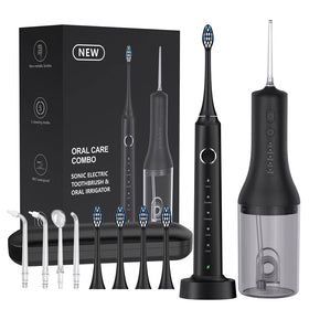 Sonic Electric Toothbrush and Water Flosser Set Two-In-One Oral Care Kit