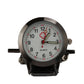 Nurse fob watch with the expandable metal link band between the dial and the brooch bar