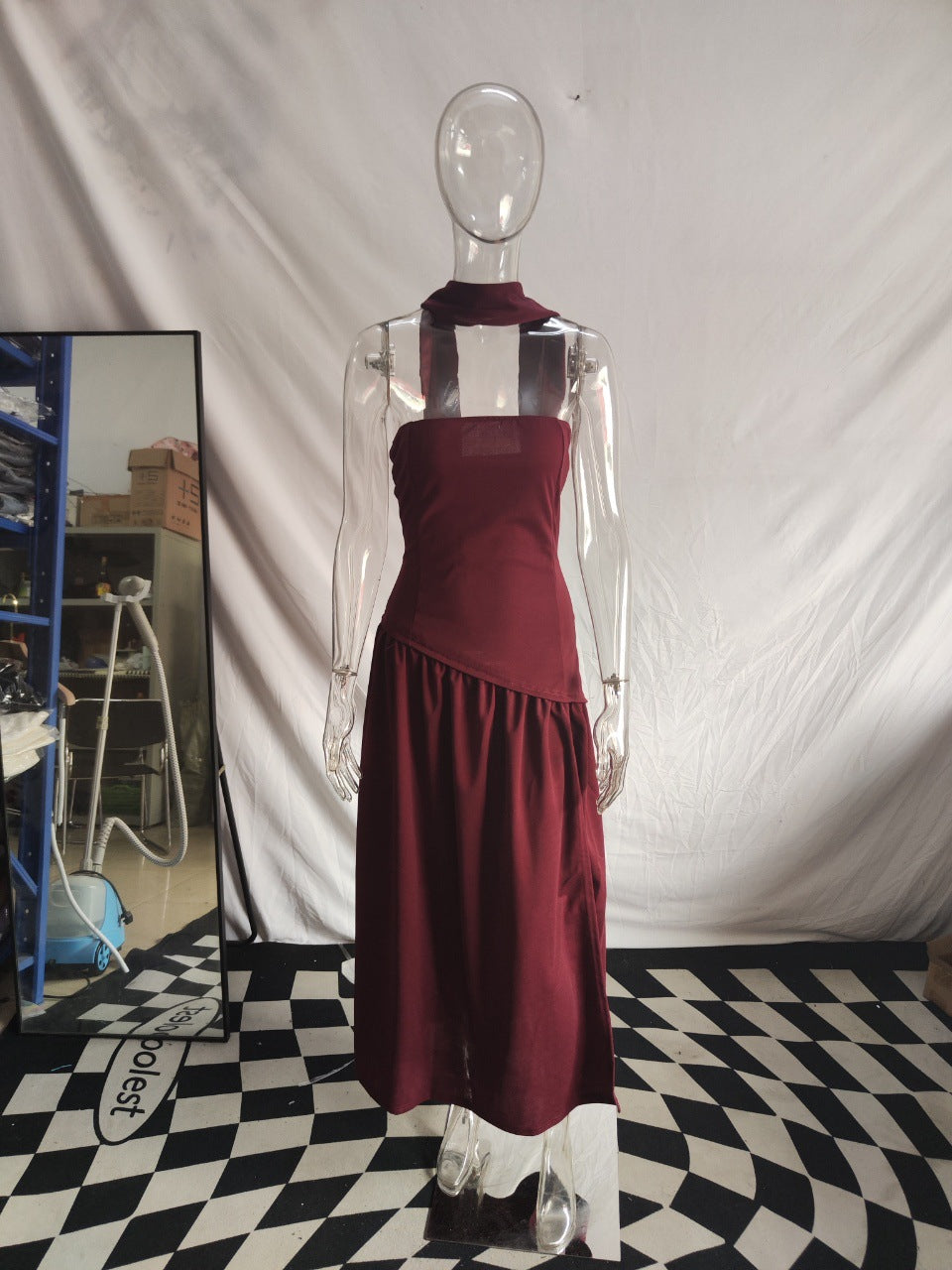Dress in motion with the hem catching air during a quick turn