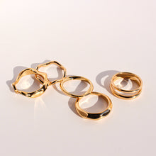 Five-Piece Geometric Stackable Rings Set