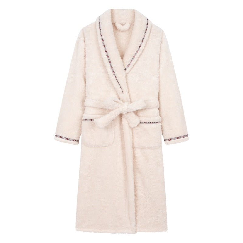 Coral Fleece Bathrobe for Men and Women