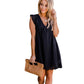 Womens Lace V-Neck A-Line Dress