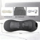Top down view of the peanut-shaped lumbar massage pillow with two raised pads