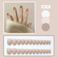 CS01-40 Wearing Nail Art Finished Nail Pieces Long Frosted Nail Pieces | side profile detail close up