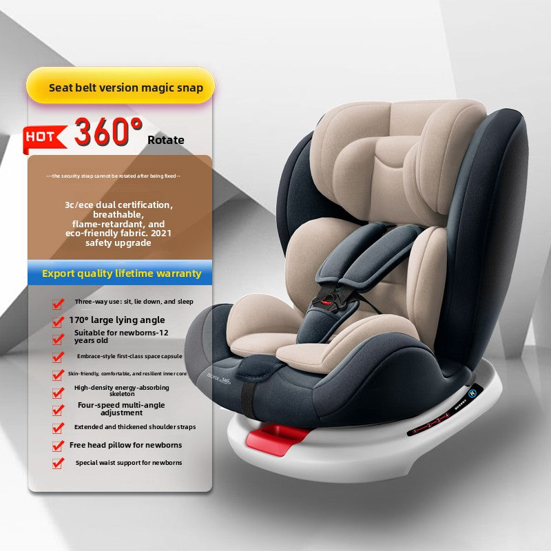 Child car seat ready for travel with the canopy and harness set