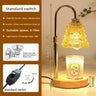 UK Plug / Yellow  Cover Lift Wooden Base Switch