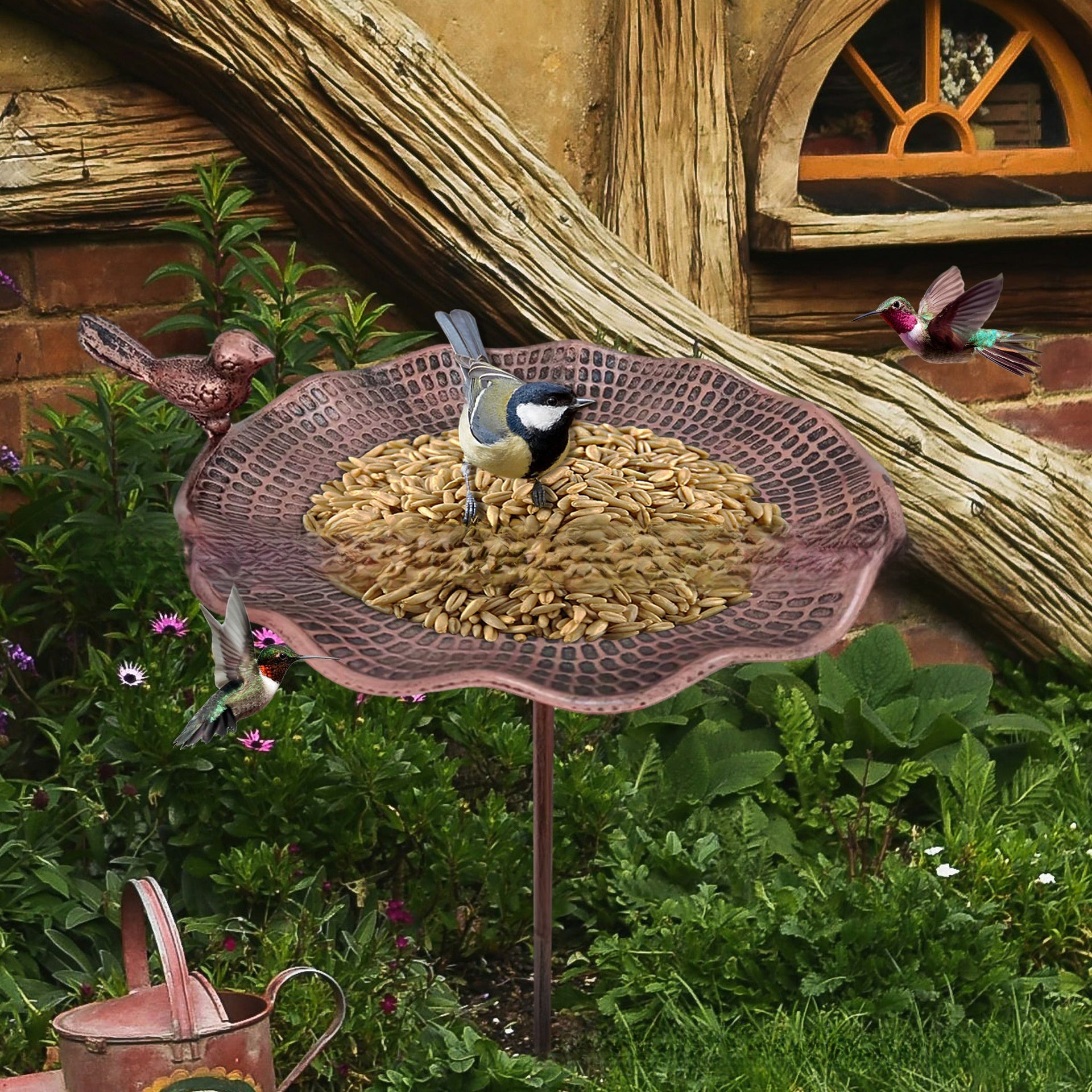 Close up of small drainage holes in the base of the tray