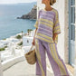 Women's Loose Fit Plaid Two-Piece Set