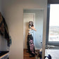 Retro Printed Wide-Leg Denim Pants
