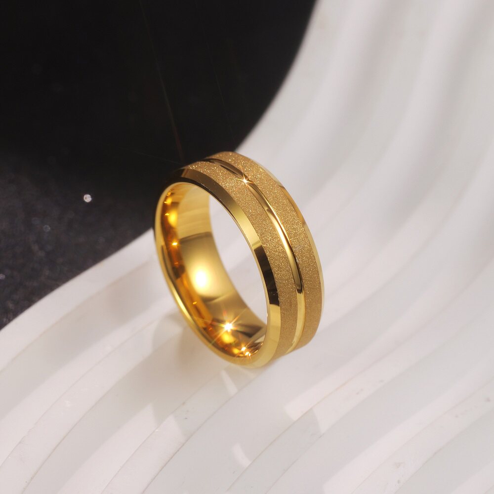 Men's Tungsten Gold-Plated Matte | top down clean shot