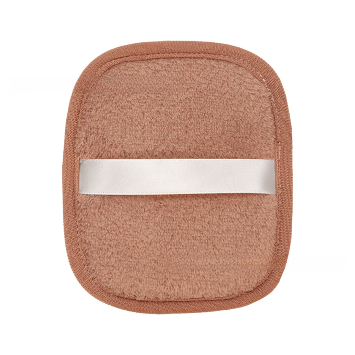 Reusable makeup remover pad shown flat with the plush face up on a plain background